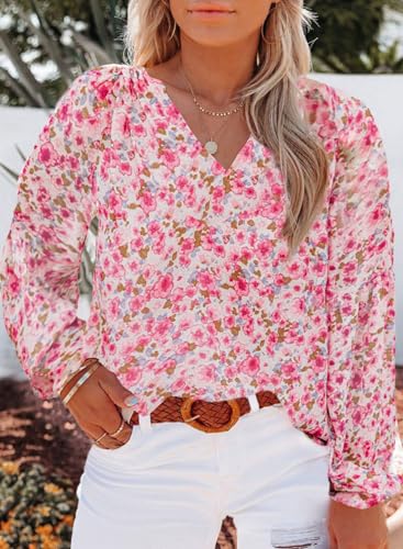 Eytino Plus Size Women's Floral Blouse