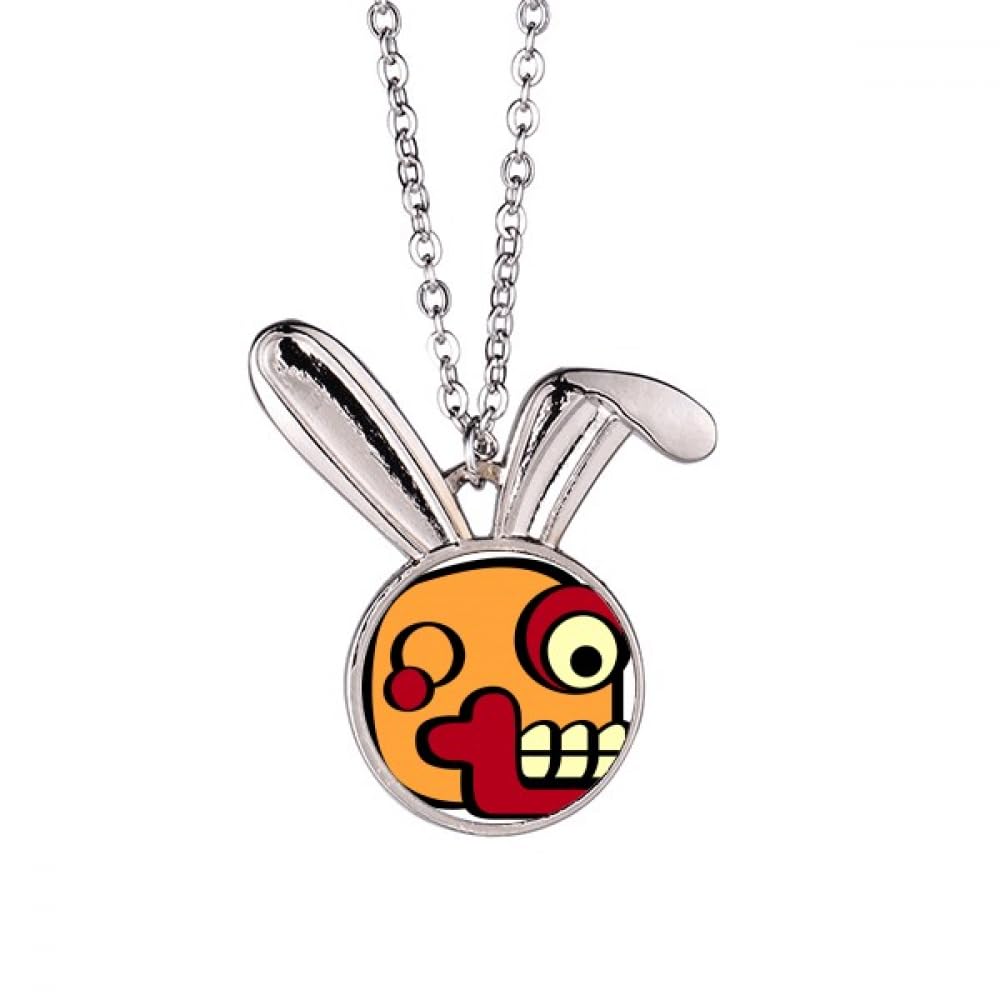 Collier lapin style art indien, pendentif de prestige ciselé