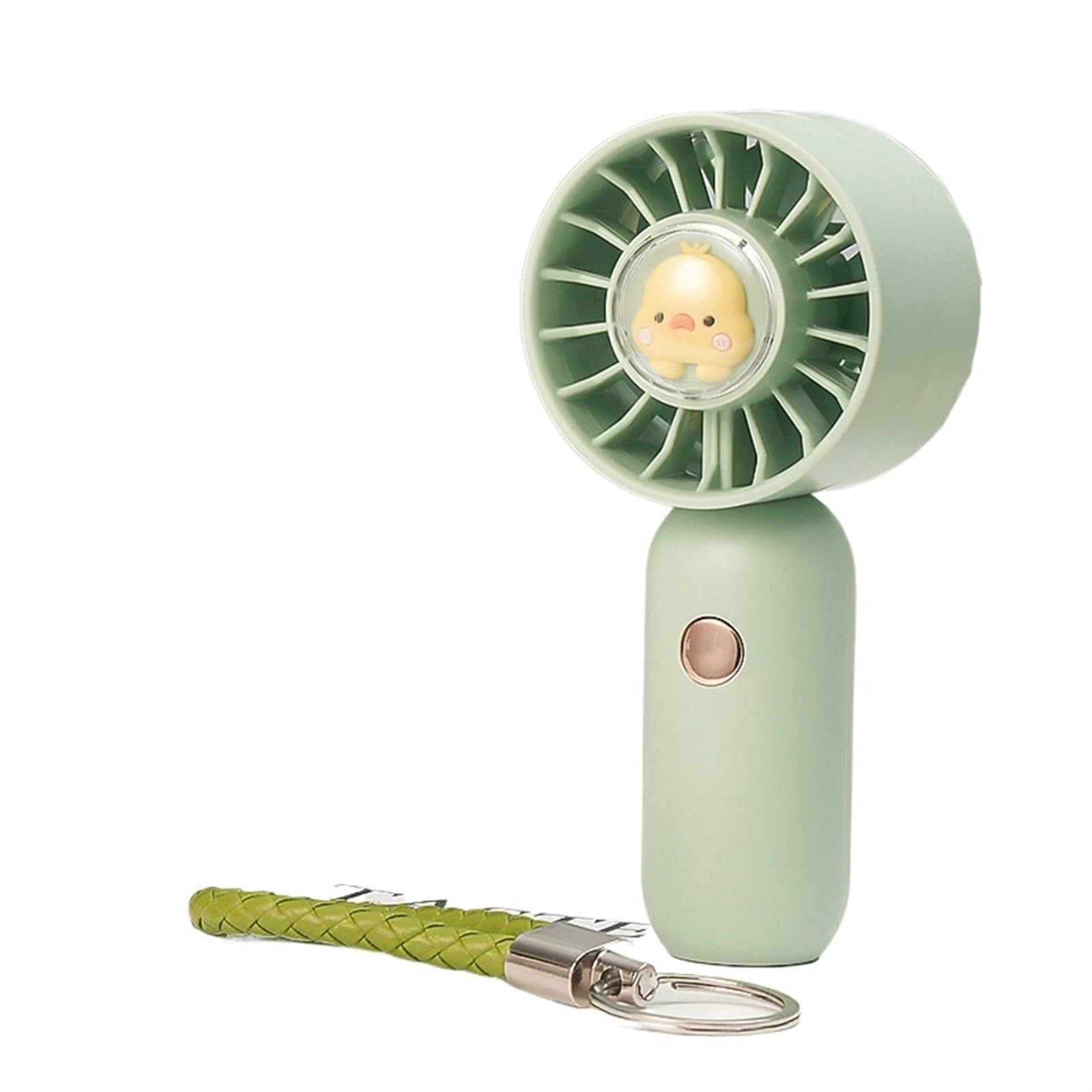 Mini ventilateur portable – Chargement USB sans fil, ventilateur de bureau vert pour la maison, les voyages et le bureau – Solution de refroidissement personnelle compacte et légère