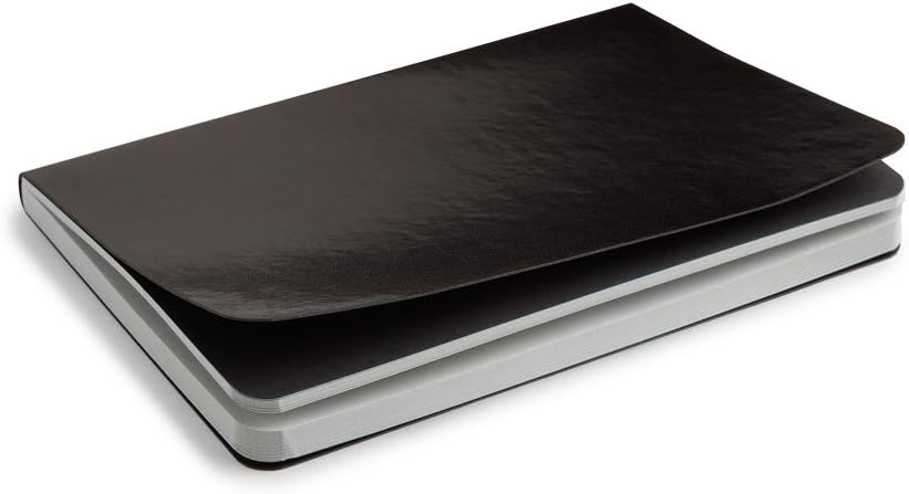 Rubberband Products Paintbox Series Black & Grey Plain Notebook_Rb06151050601