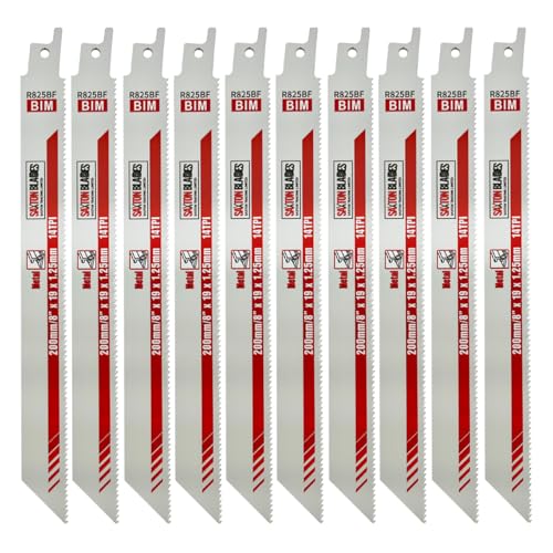 10x Saxton 200mm Heavy Duty Reciprocating Sabre Saw Metal Blades R825BF fits Bosch, Dewalt, Makita etc 5 10x Saxton 200mm Heavy Duty Reciprocating Sabre Saw Metal Blades R825BF fits Bosch, Dewalt, Makita etc - Image 5