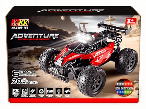 Image of RC Off-Road Buggy Car with Remote Controller, Yellow and Black, 4-Wheel Drive, All-Terrain Toy Vehicle