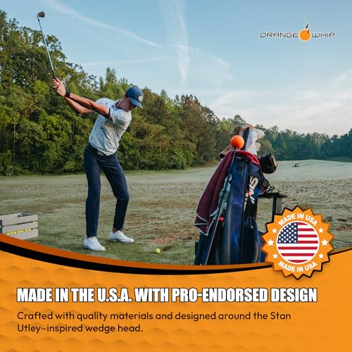 Image of Orange Whip Wedge Golf Short Game Swing Trainer Aid - Made in USA, 35.5 inch