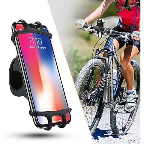 Zoeson Bicycle Phone Holder For 4.0-6.0 inch Universal Mobile Cell Phone Holder Bike Handlebar Clip Stand GPS Mount Bracket Cover