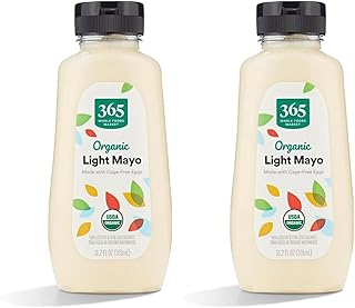 365 by Whole Foods Market, Mayonnaise Light Organic, 11.2 Fl Oz (Pack of 2)