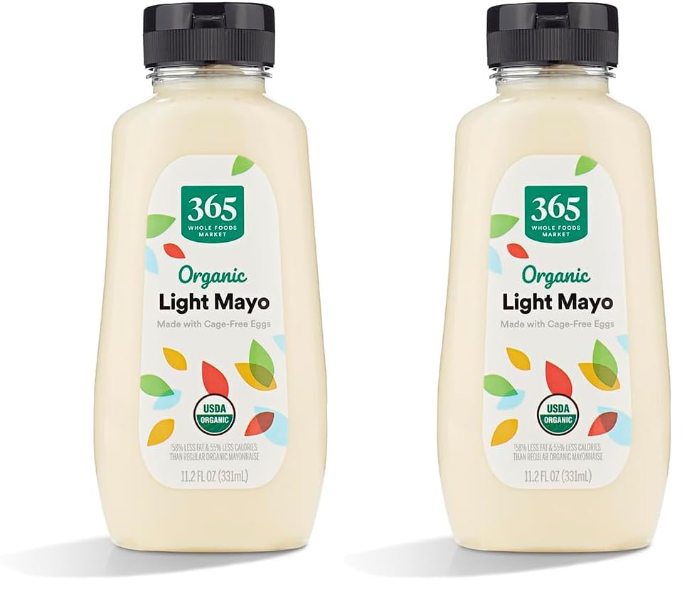 Image of 365 by Whole Foods Market, Mayonnaise Light Organic, 11.2 Fl Oz (Pack of 2)