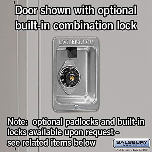 Salsbury Industries 62352GY-U Unassembled Standard Metal Locker with Double Tier,Grey - Image 5