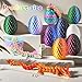 Impossmaker 12PCS 3D Printed Dragon Eggs with Dragon Inside, Cool Stuff Fun Gifts, Mini Dragon Egg Set Articulated Crystal Dragon Fidget Toy for Adults Teens Boy Gifts Easter Basket Stuffers