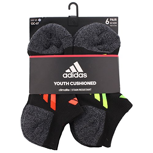 adidas Kids-Boy's/Girl's Cushioned No Show Socks (6-Pair)2