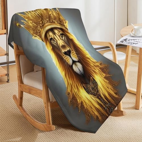 Manta de franela de león 100x130 cm para sofá y sillón multifuncional 5