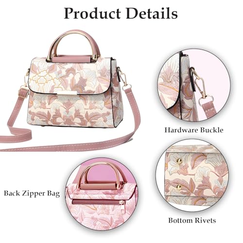 Image of SYGA Women's Cross Border Handbag With Flower Printed Small Square shoulder messenger bag