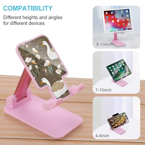Support téléphone bureau pliable fleurs contre la fatigue cervicale - 3