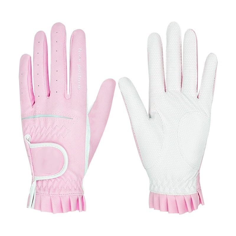 Guanti Da Golf Guanti da golf 2 paia for donna Golf traspirante con particelle antiscivolo Accessorio for uso sportivo a mano