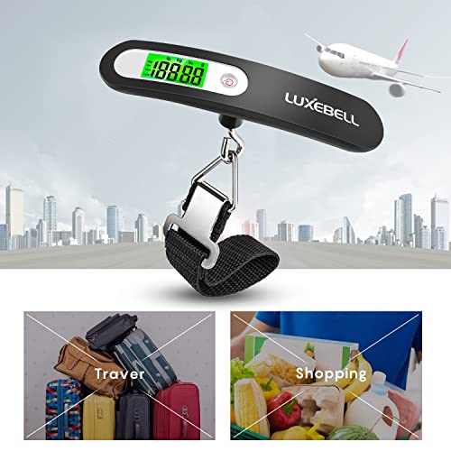 Image of Digital Luggage Scale Vacation Travel Essentials Accessories Gifts for Traveler Portable Suitcase Handheld Weight Scale 110 lbs Hanging Baggage Travel Must Haves