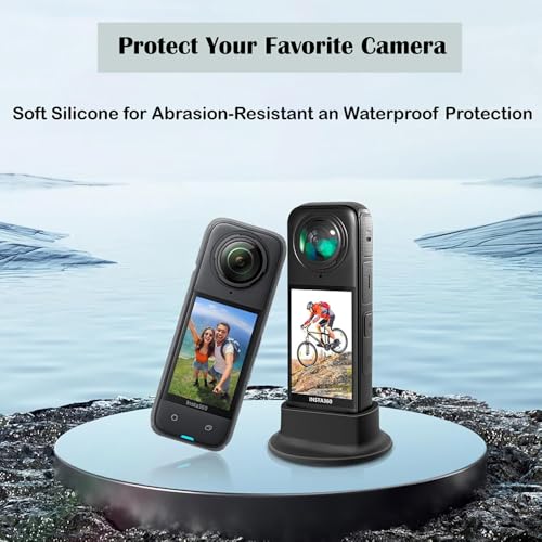 Image of Action Pro Camera Silicone Stand Base Holder Compatible with Insta360 X4 Action Cameras, Non-Slip Desktop Mount, Base Gimbal Support Adapter