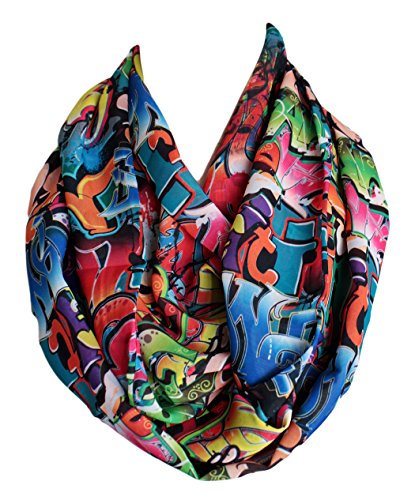 Etwoa Graffiti Infinity Scarf Circle Scarf