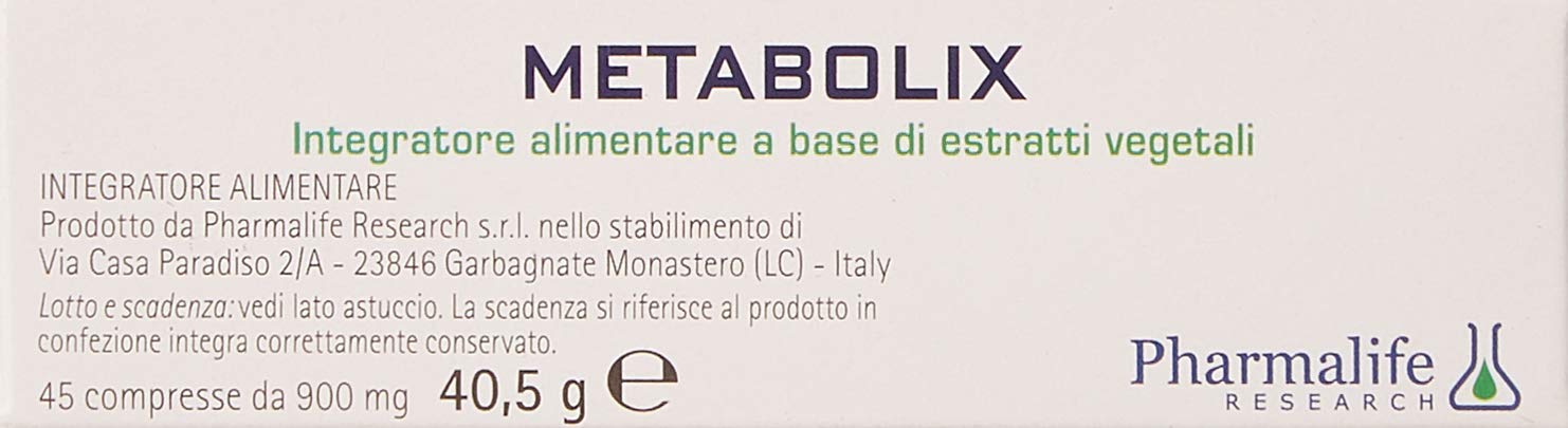 Pharmalife Research Metabolix Integratore Alimentare 45 Compresse
