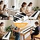 TERENCE E piano 88 Tasten Keyboard Piano tragbares Klavier halbgewichtete Tastatur geeignet für Anfänger und Experten integrierte Video und Audio-Aufnahmefunktion Bluetooth MIDI-Schnittstelle Weiß