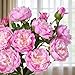 MARTINE MALL 3PCS Real Touch Peonies Artificial Flowers, 22in Pinkish Purple Fake Peonies Artificial Peonies Flowers Latex Large Faux Peony Flowers for Centerpiece Table Wedding Party Home Decor
