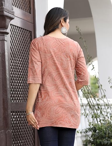 Image of Cotton Printed Short Kurti for Women