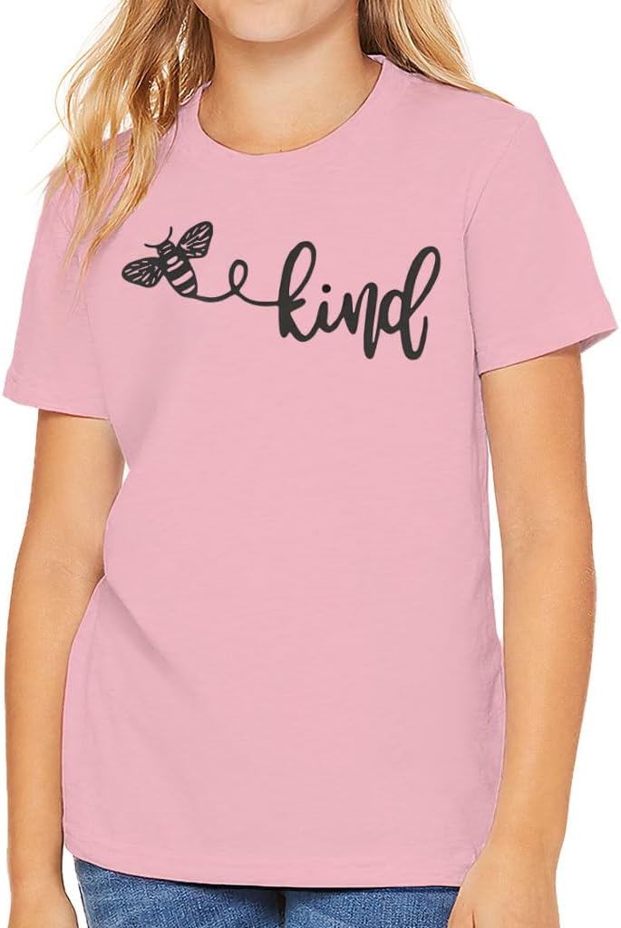 Bee Kind Kids' T-Shirt - Be Kind Print Clothing - Cute Girl Gift