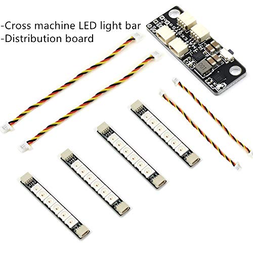 Preisvergleich Produktbild RUIZHI LED-Lichtleisten Matek / FPV-Wettkampfmarkierungsperlen passend für RC-Vierachsen-Kreuzungsmaschine (1XLED-Verteiler, 4X6-Lampenperlen-LED-Leiste, 4X-Kabel)