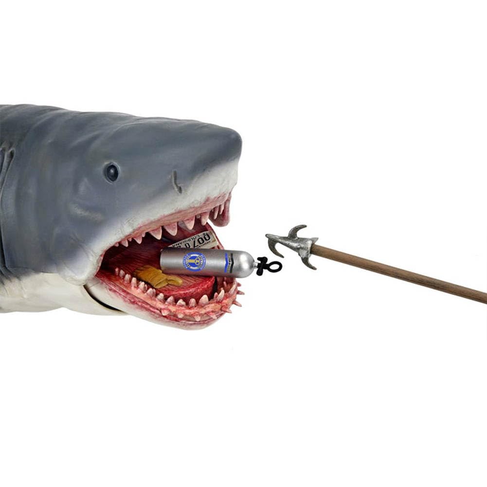 La Partita degli Squali - Statuetta Orrore 45 cm, Figura da Testa a Coda, Modello Animale con Accessori, Statua in PVC da Collezione, Decorazione per la Casa, Regalo
