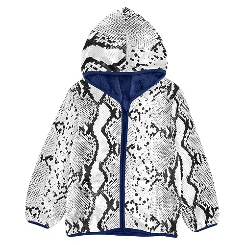 Image of Aflyko Boys Fleece Coat Blue Zip-Up Hoodie Girls Outerwear Kids Hooded Jacket 3-10T