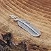Rogivora 925 Sterling Silver Simple Retro Feather Pendant Leaf Shaped Large Bail Opening Women Men Fashion Delicate Dainty Jewelry