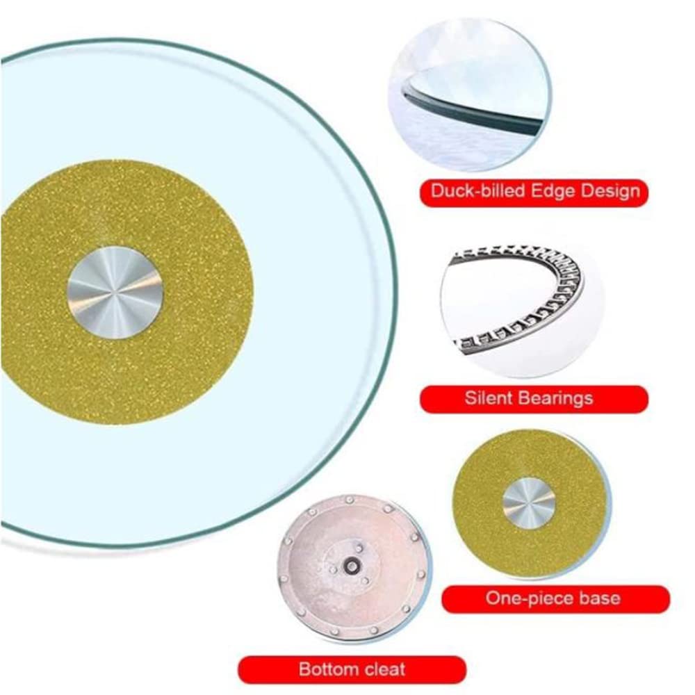 Plato Giratorio Transparente Lazy Susan Bandeja Giratoria para Centro Mesa