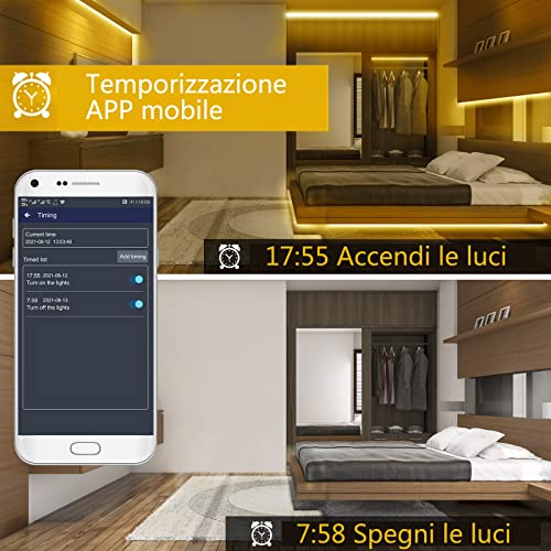 Striscia LED COB WiFi Dimmerabile 5M Bianco caldo