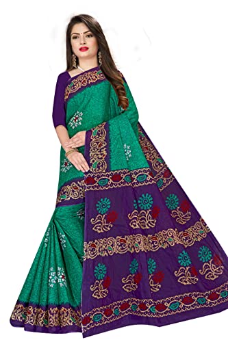Image of TAMAIRA FASHION Mulmul Pure Cotton Saree For Woman Batik Printed |Office Wear Daily Wear Sarees For Women Without Blouse Piece