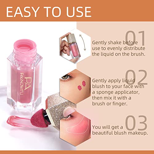 Dageda 2Pcs Liquid Blush,Soft Cream Blush Makeup,Matte Beauty Blush With Cushion Applicator For Cheek,Eyes,Lip,High-Pigmented Natural Looking,Long-Lasting Velvet Face Blush For Women Blush Makeup #TOP5