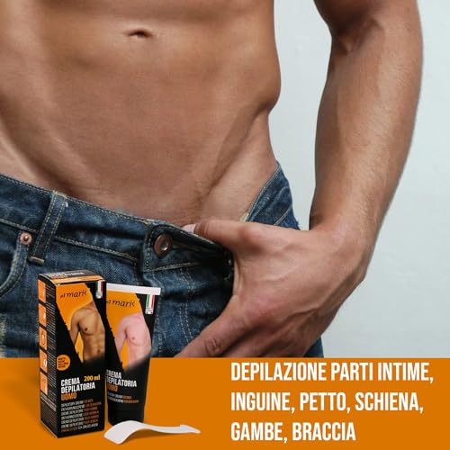 Foto von ELMARIS® - Haarentfernung für Männer: für den Intimbereich u. Körper - XXL-Format 400 ml - Ultraschnell, Sicher - Sanft mit Shea Butter und Bisabolol. Enthaarungscreme