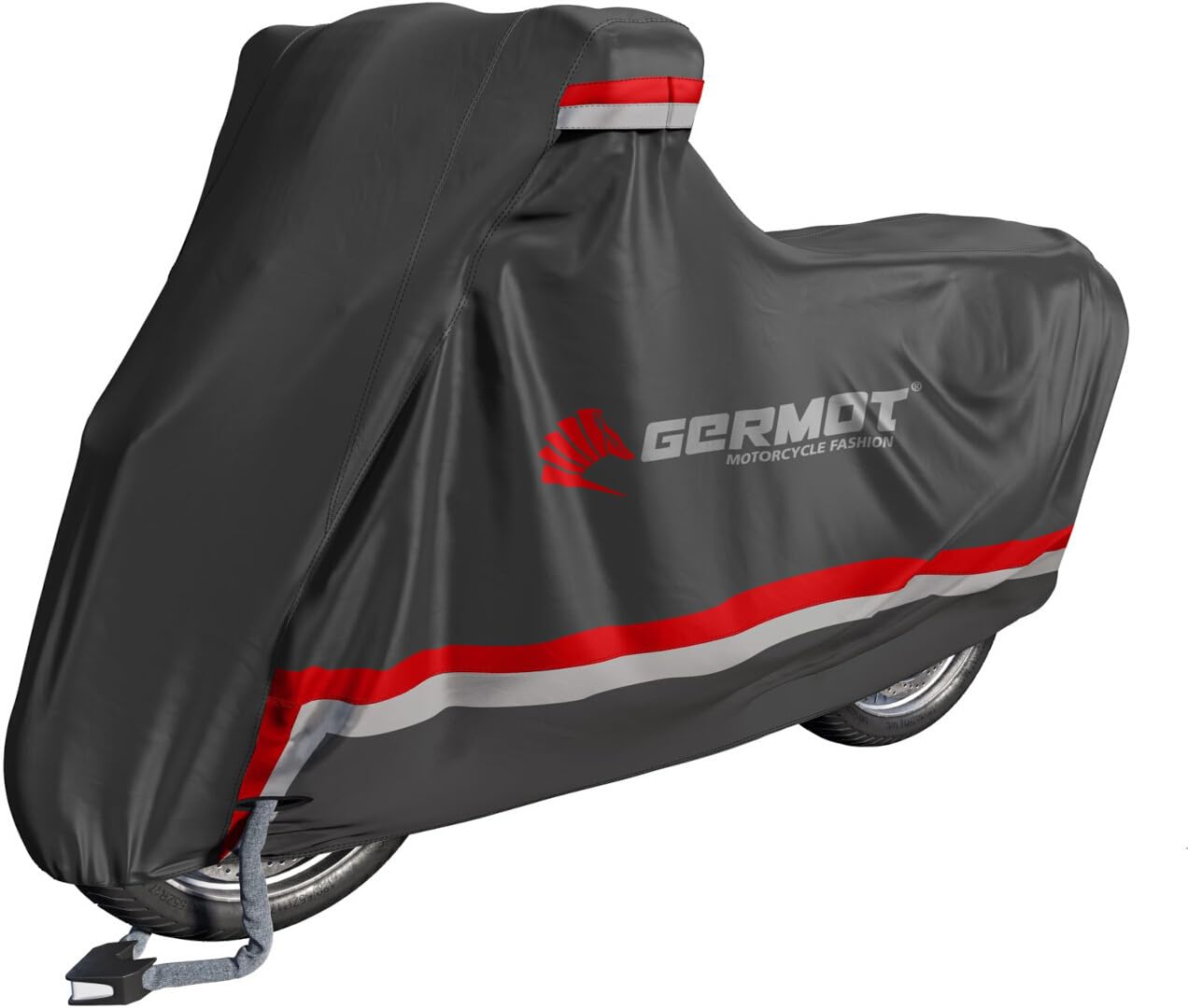 Germot Premium Motorrad Abdeckplane, schwarz, M | Atmungsaktiv