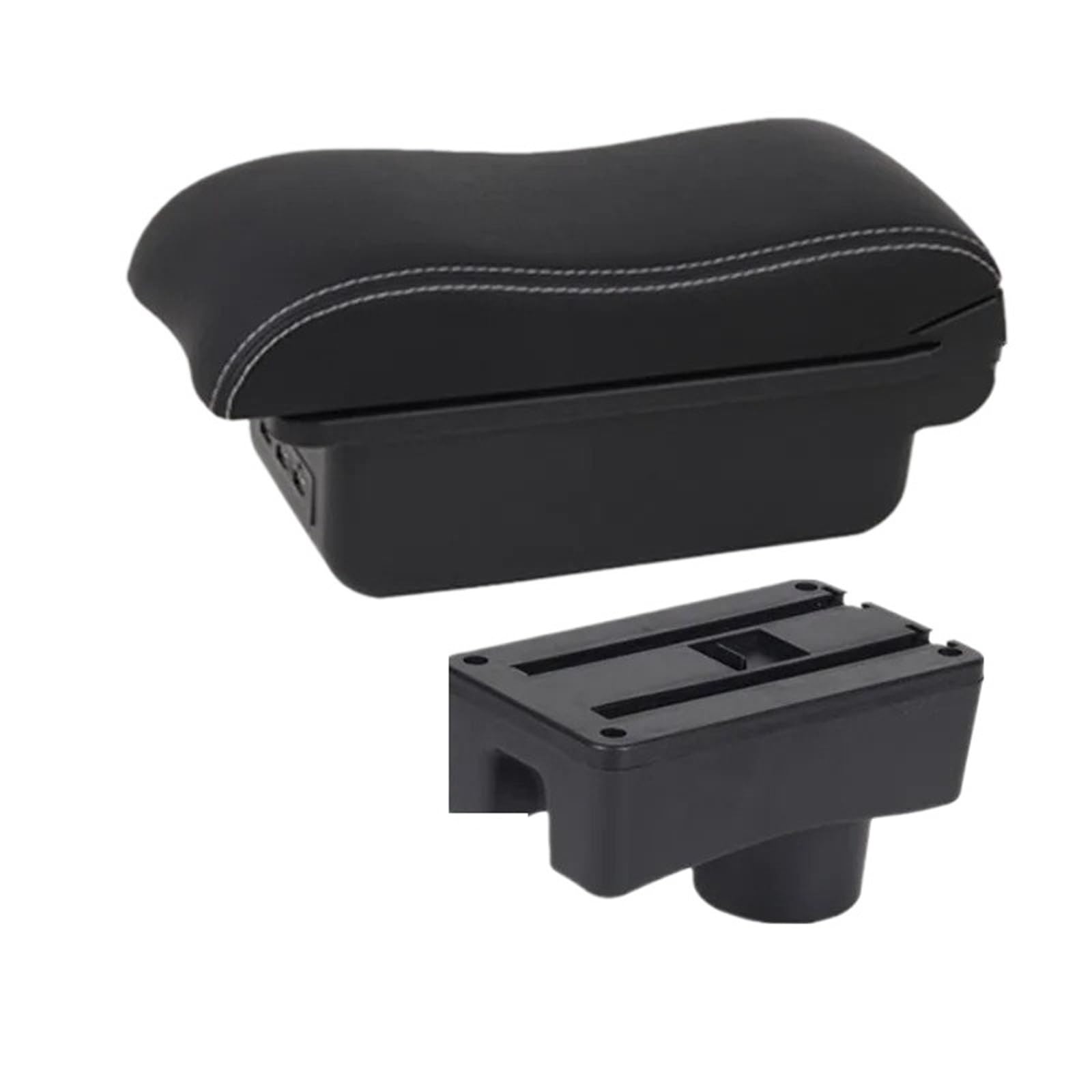 AWGNTQQ Car Armrests For Toyota For Aygo X Car Armrest Box Storage Interior Dedicated Retrofit Parts Accessories(B2 white line 3USB)