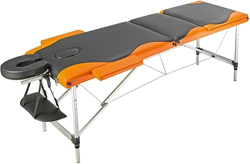 Miniatura 5 de 3 secciones 728 x 236 x 319in plegable cama de belleza plegable portátil spa culturismo mesa de masaje spa cama de spa negro