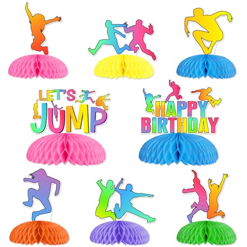 Jollyboom Jump Birthday Party Decorations, 8pcs Jumping