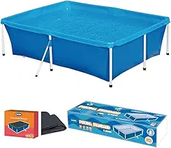 Kit Piscina Premium 2000L com Capa de Proteção Retangular MOR