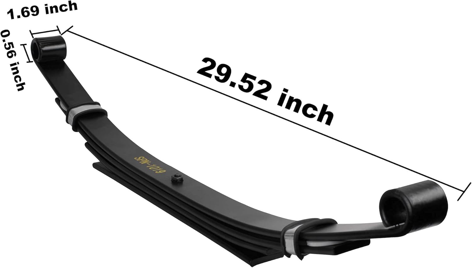 NOKINS Golf Cart Heavy Duty Double Action Rear 4-Leaf Leaf Spring Set For DS 1982+ Gas and Electric Golf Carts with Bushing Kit, 2-Pack