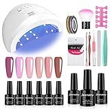 Fai Da Te il Tuo Smalto per Unghie e Facile Applicazione: Puoi progettare le tue unghie, ogni colore è fantastico. Va notato che lo smalto per unghie in gel deve essere polimerizzato sotto la lampada per unghie a LED UV. Primer e finitura sono essenziali. Il nastro a strisce può essere utilizzato per la decorazione e poi sigillato con un top coat per creare bellissimi disegni delle unghie. Goditi il ​​tempo della manicure a casa con la tua famiglia e i tuoi amici!