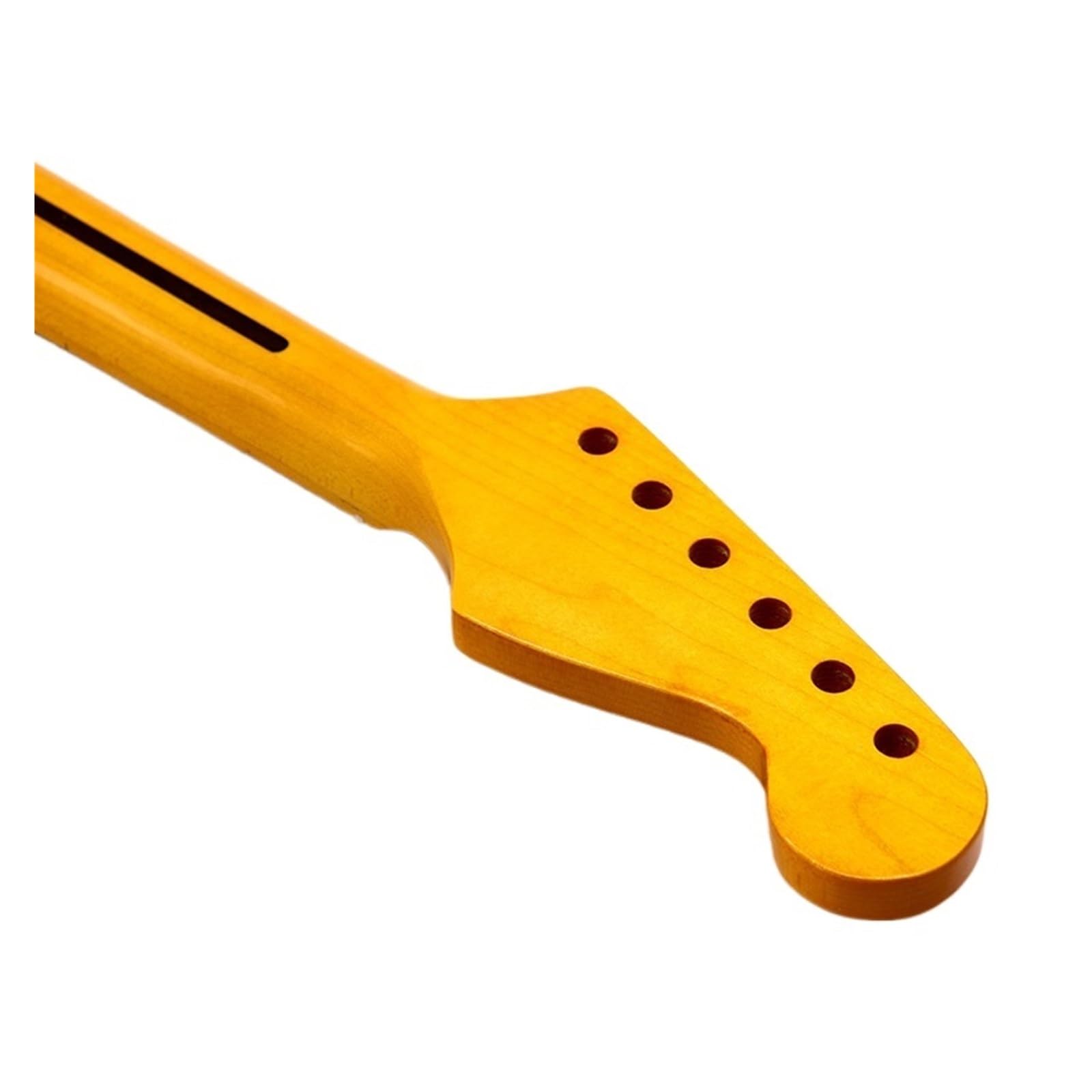 Chitarra elettrica St Neck 6 corde for mancini con cordiera in legno di acero Collo della chitarra leggermente giallo lucido Collo modificato fai da te
