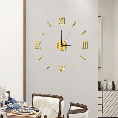 Miniatura 3 de Reloj de pared DIY, luminoso sin marco, silencioso, sala de estar, comedor, simple calcomanía de pared 3D, reloj de pared creativo luminoso de