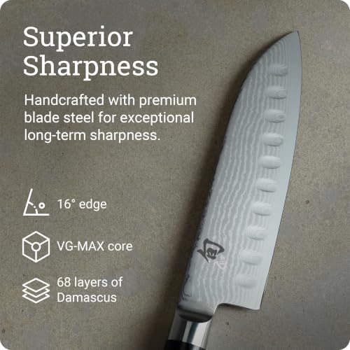 Shun Classic 7" Hollow Ground Santoku Knife - Image 4