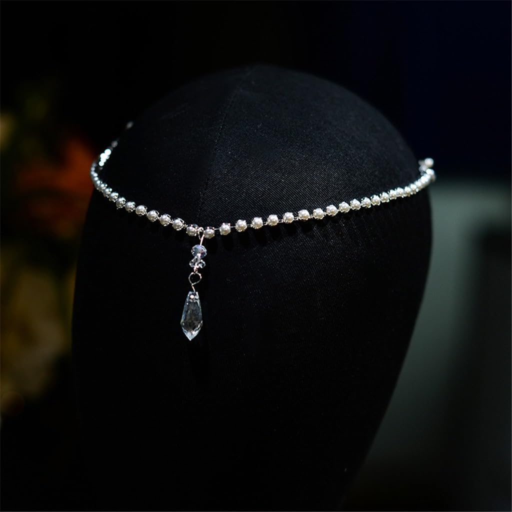 Bridal Headwear Handmade Beaded Crystal Fringe With Headband Matching Clip Wedding Dress Accessories