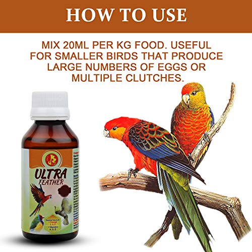 Image of Pet Care International (PCI) Ultra Feather || Provide Healthy Feather for Healthy Bird Wings (30 ML, Ultra Feather)