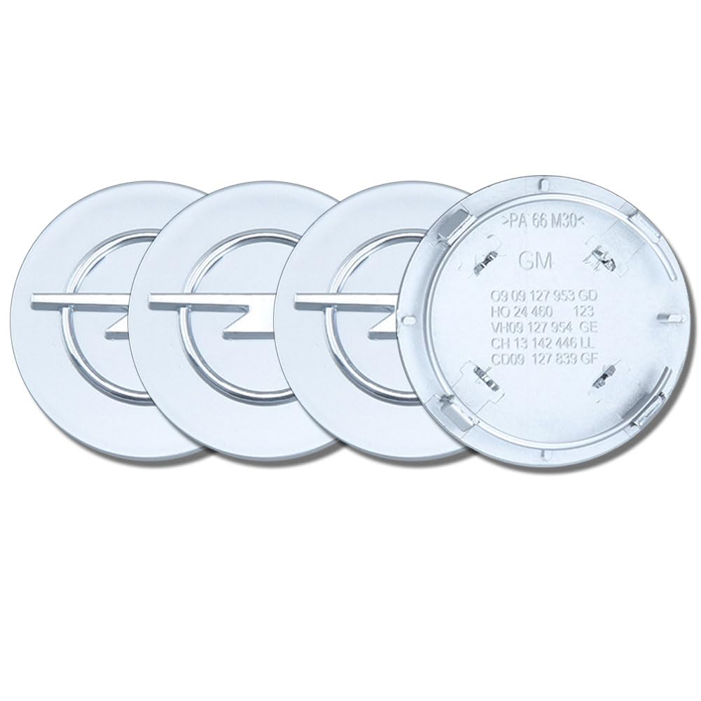 Auto Nabendeckel für Opel, 4 Stück Schwarze ABS OEM Radnabenkappen Felgenkappene Nabenkappen Zubehör (60 mm) - 3