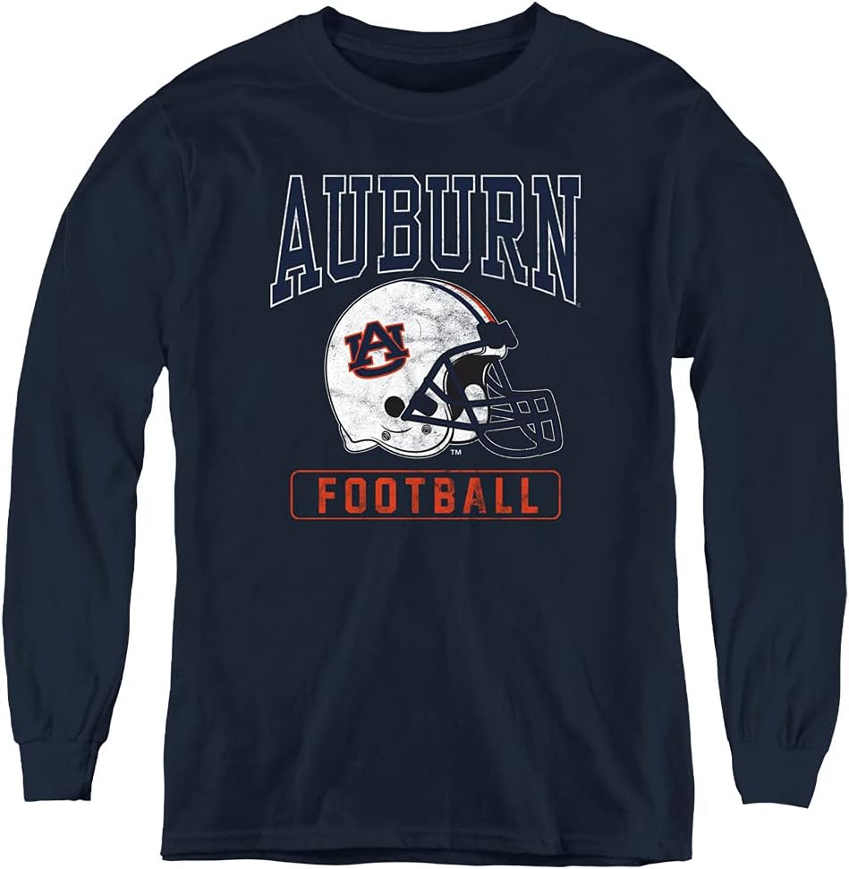Auburn University Official Football Helmet Youth Long Sleeve T Shirt