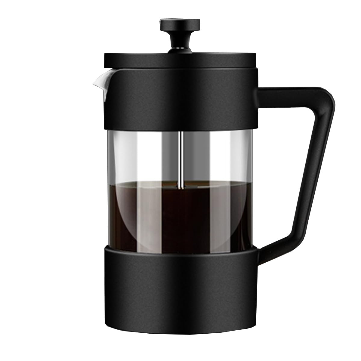Ekspres Do Kawy Typu French Press, Ekspres Do Kawy Typu French Press Z 3-poziomowym Systemem Filtrów, Stal Nierdzewna, Odporne Na Zimno I Ciepło Szkło Borokrzemianowe(750ml)