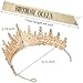 Gold Crown for Women Crystal Princess Tiaras Rhinestone Queen Headband Wedding Bridal Hair Accessories Birthday Prom Pageant Party Coming of Age Ceremony Photo Props